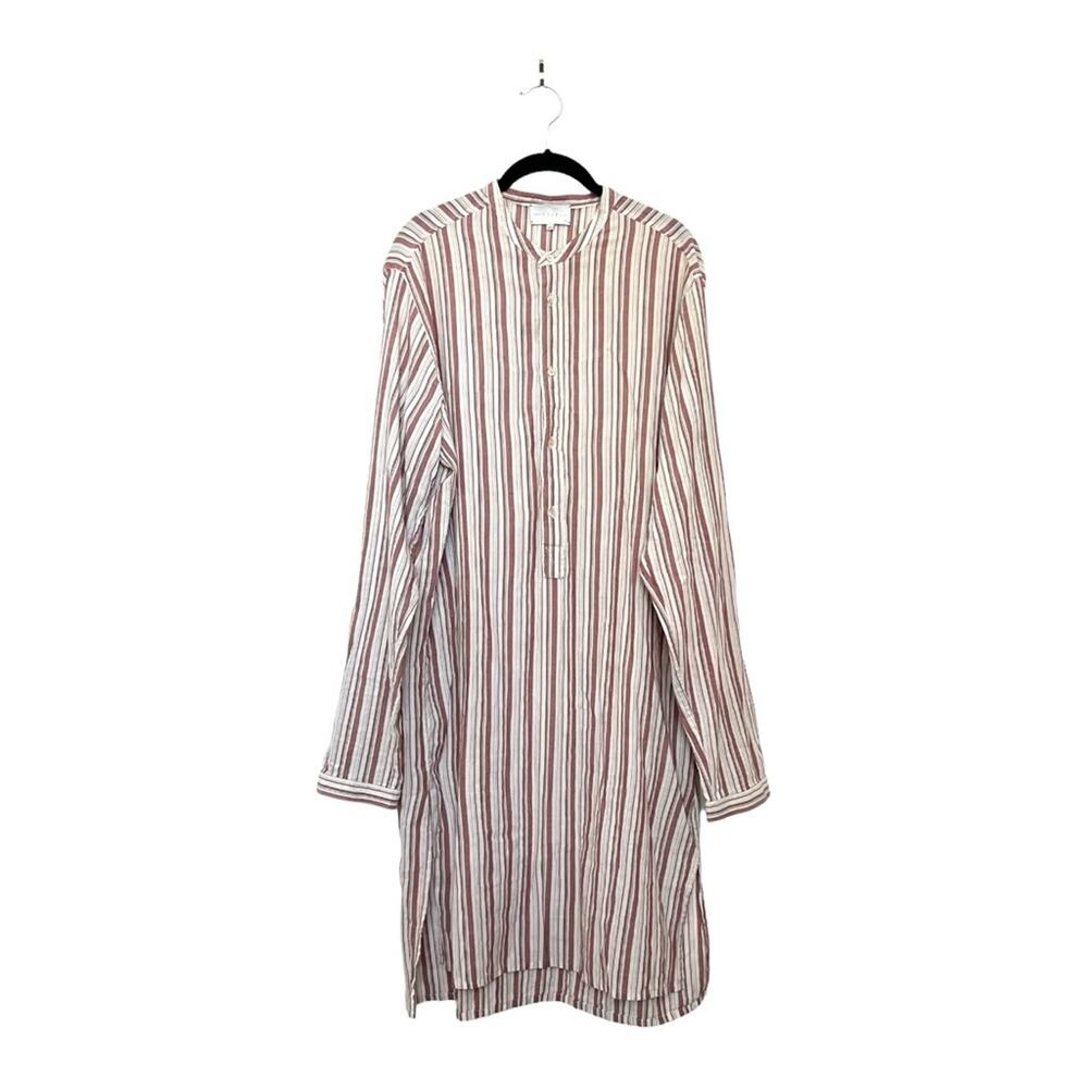 ARJÉ Cotton Striped Shirt Dress Size XL